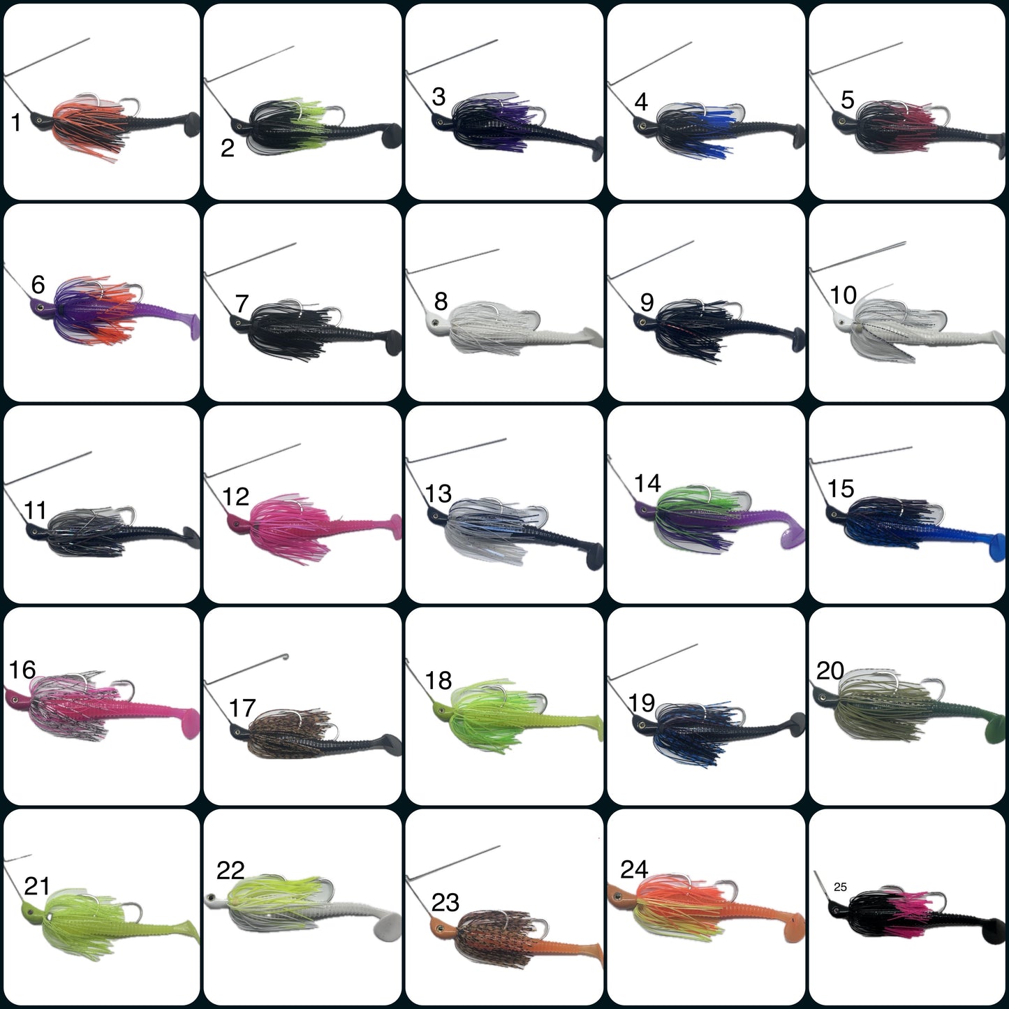 Single rigged 5” (Colours 17-26)